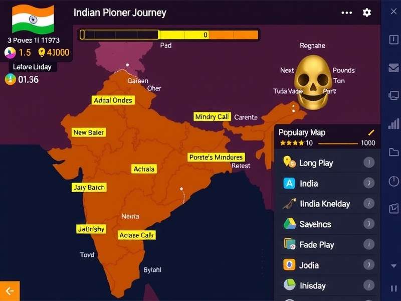 Indian Pioneer Journey Regional Popularity Map